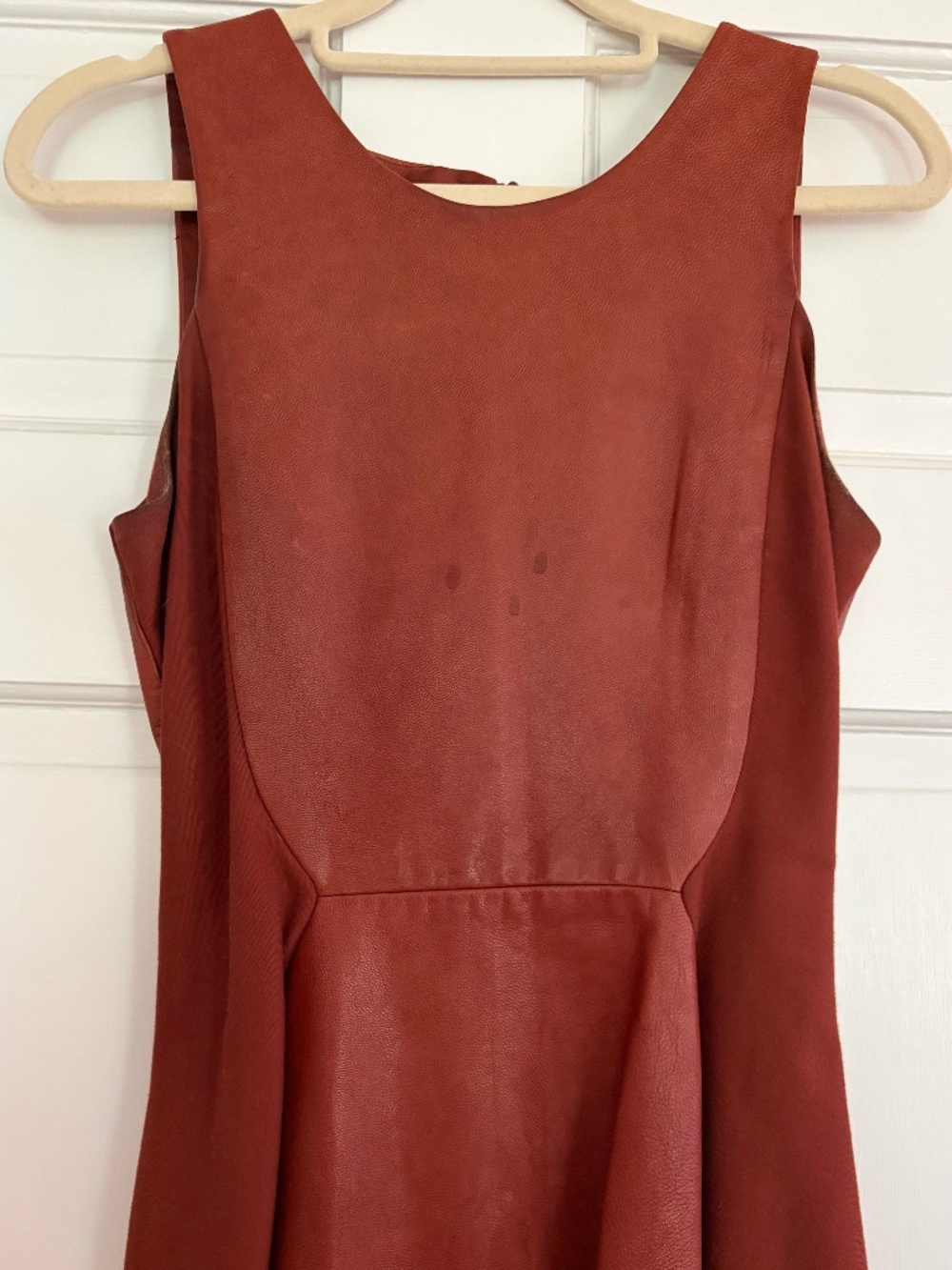 Cynthia Rowley Brown Leather Dress